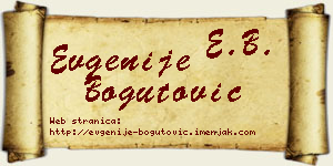 Evgenije Bogutović vizit kartica